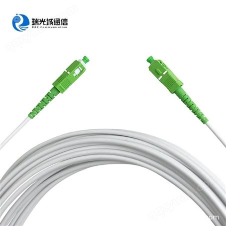 白色3.0mm3米5米10米20米SC/LC/ST/FC单模单芯铠装光纤跳线