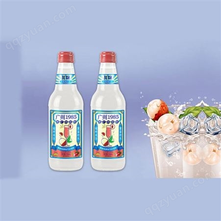 炫吻果味汽水荔枝味358ml风味果汁饮料玻璃瓶装