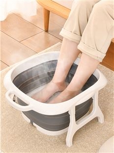 日本可折叠泡脚桶家用过小腿洗脚盆便携式足浴盆宿舍按摩泡脚神器