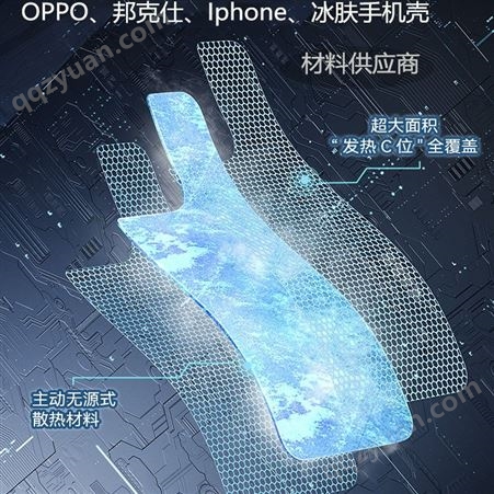 冰肤散热手机壳原材料 降温膜 手机后壳降温新材料 应用OPPO苹果
