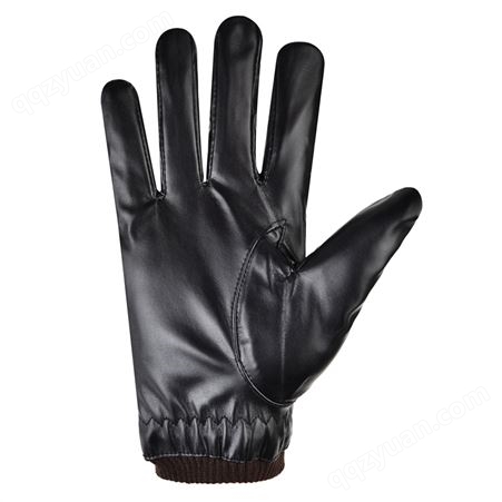 新款冬皮男士手套 加绒加厚户外开车摩托车 保暖手套触屏