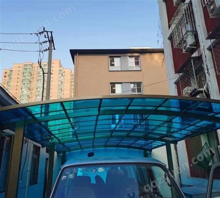 北京雨棚搭建耐力板自行车棚彩钢顶雨棚阳光房封露台
