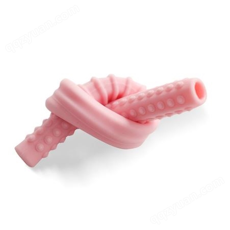 婴儿牙胶硅胶软硅胶空心出牙管儿童磨牙棒宝宝吸管咀嚼软咬胶玩具