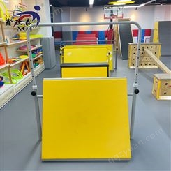 儿童跑酷训练挡板 移动式可调节升降跑酷架 运动馆跑酷用具