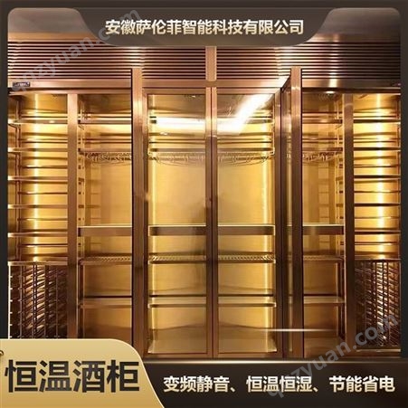 中式恒温酒柜定做 餐厅多层红酒架装饰架展示柜