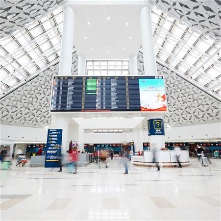 机场广告 海口国际机场大厅LED巨屏投放 户外广告灯箱推广找朝闻通