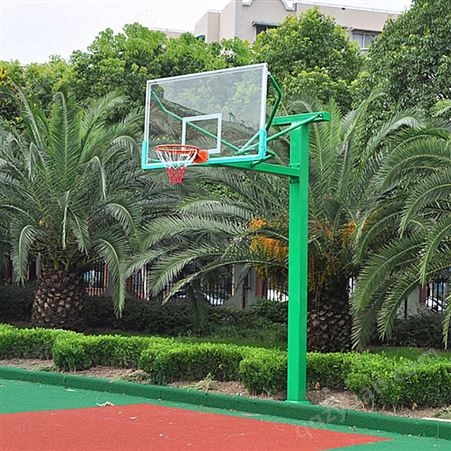 学校地埋式标准比赛成人儿童青少年方管固定篮球架子