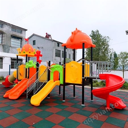 社区儿童游乐设备定制幼儿园塑料城堡滑梯太阳顶滑滑梯