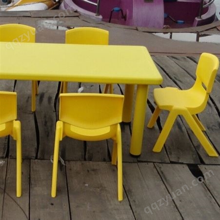 幼儿园儿童桌椅 幼儿园防火板桌子 豪华六人桌椅