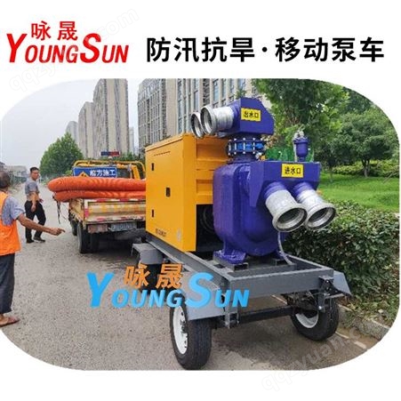 10寸防汛移动泵车 便携式移动泵车 咏晟