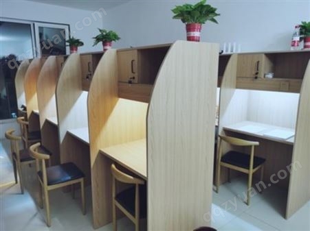安阳大学学生用开放式自习桌椅定做 浩威家具