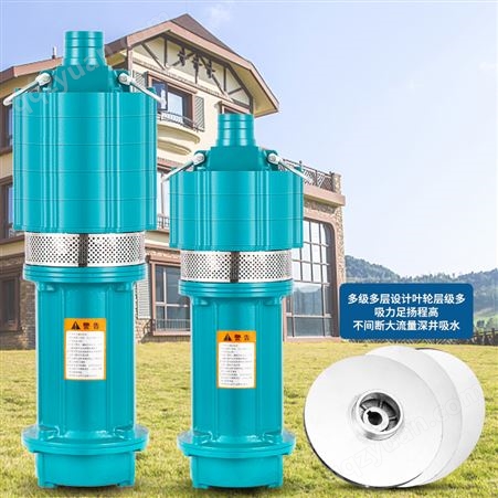 上海多级潜水泵油浸式抽水泵220v高扬程380v机械密封大流量深井泵