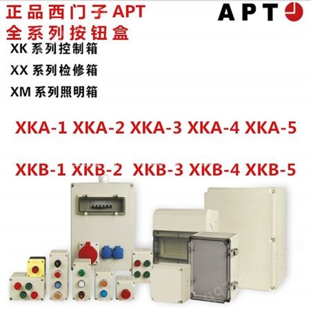 西门子APT 4孔开关按钮 明装控制箱 XK-B4/-Y XK-B4/-N 开/不开孔