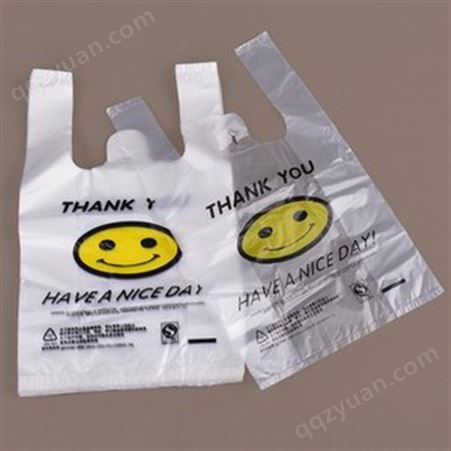 透明笑脸袋白色背心袋食品购物袋河北福升塑料包装马夹袋