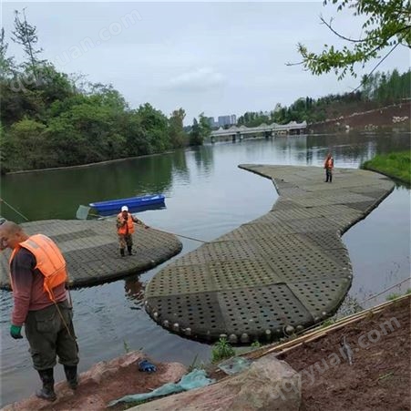 高分子复合纤维材料人工浮岛 净化水质改善生态浮田式浮动湿地